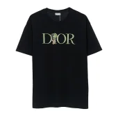 Футболка Dior Logo With Flower "Black"