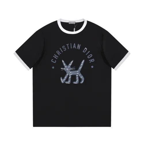 Футболка Dior Print Of Branded Cat "Black"