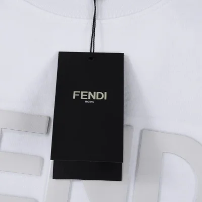 Футболка Fendi The Text Logo Is Large "White" фото № 9