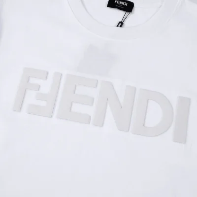 Футболка Fendi The Text Logo Is Large "White" фото № 8