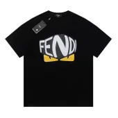 Футболка Fendi Inscription In The Fish Eye Style "Black"