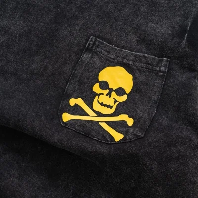 Футболка Gallery Dept Yellow Skull And Bones "Black" фото № 5
