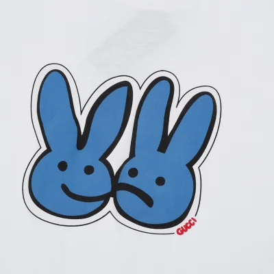 Футболка Gucci With Blue Print "White" фото № 2