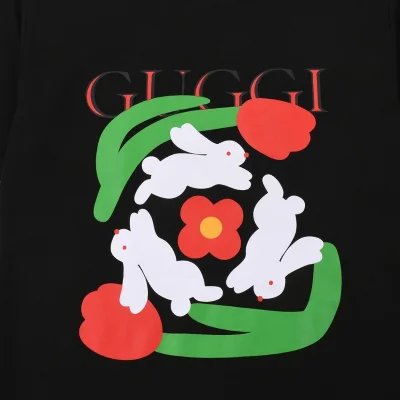Футболка Gucci Red Tulips "Black" фото № 6