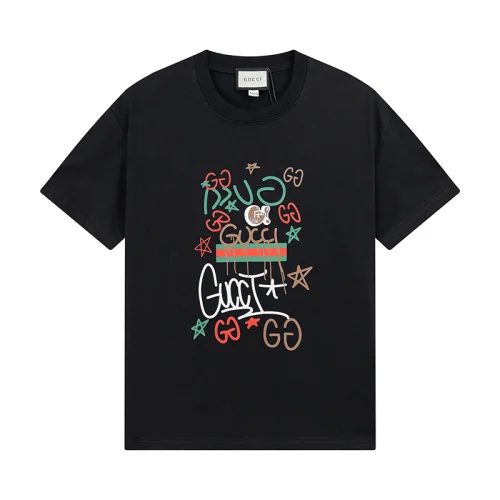 Футболка Gucci Creative Brand Print "Black"