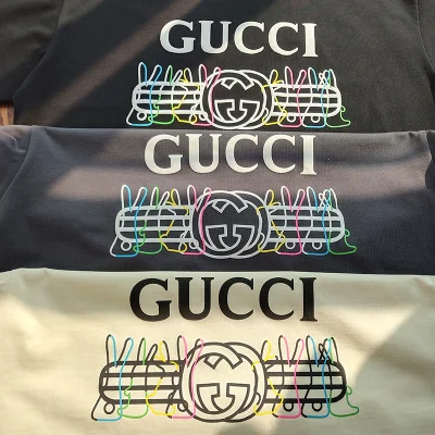 Футболка Gucci With An Interesting Print "Black" фото № 3