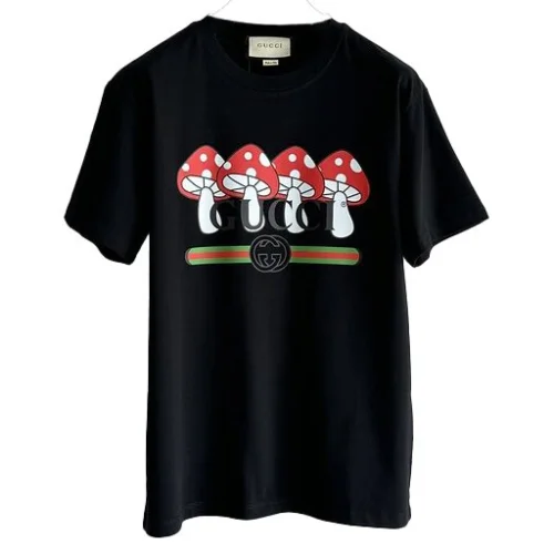 Футболка Gucci Poisonous Mushroom Print "Black"