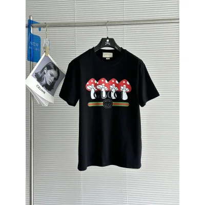 Футболка Gucci Poisonous Mushroom Print "Black" фото № 2