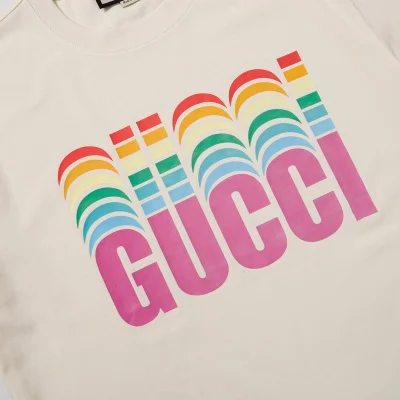 Футболка Gucci Logo With Colored Layers "Cream" фото № 3