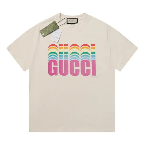 Футболка Gucci Logo With Colored Layers "Cream"