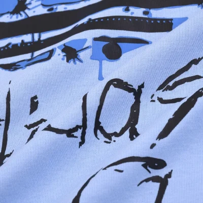 Футболка Gucci X Adidas Logo In The Center "Blue" фото № 7