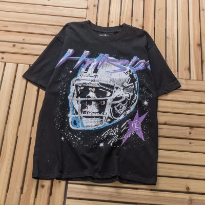 Футболка Hellstar Skull In Helmet "Black" фото № 5