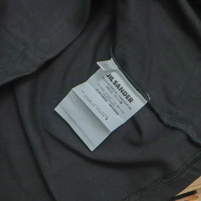 Футболка Jil Sander Front Inscription And Back Bird Print "Black" фото № 4