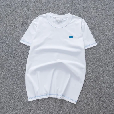 Футболка Lacoste Cotton With Logo Brand "White" фото № 2