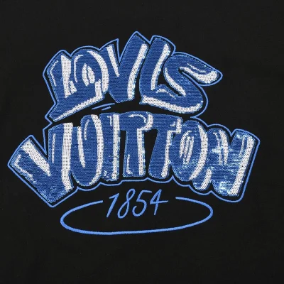 Футболка Louis Vuitton Logo Made Of Sequins "Black" фото № 2