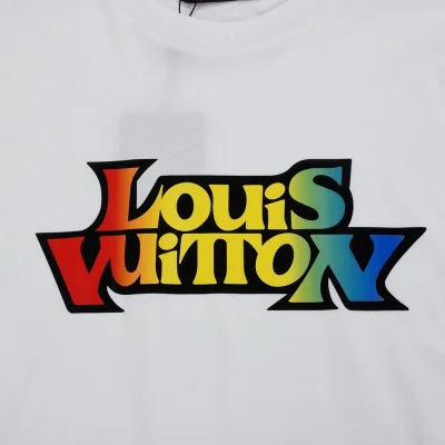Футболка Louis Vuitton Rainbow Color Logo "White" фото № 4