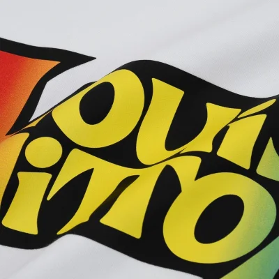 Футболка Louis Vuitton Rainbow Color Logo "White" фото № 2