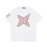 Футболка Louis Vuitton With A Pink Flower "White"
