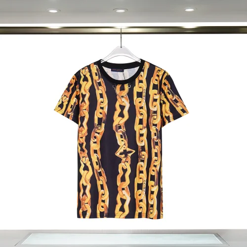 Футболка Louis Vuitton Printed With Gold Chains "Black/Yellow"