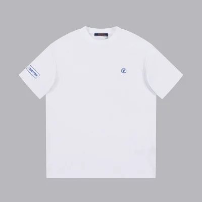 Футболка Louis Vuitton With Small Blue Logo "White" фото № 8