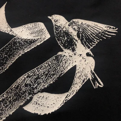 Футболка Louis Vuitton With Graphic Bird Print "Black" фото № 3