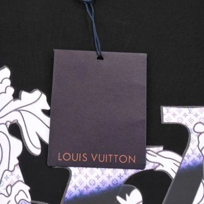Футболка Louis Vuitton Printed With Leaves "Black" фото № 2