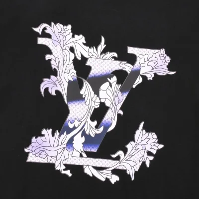 Футболка Louis Vuitton Printed With Leaves "Black" фото № 3