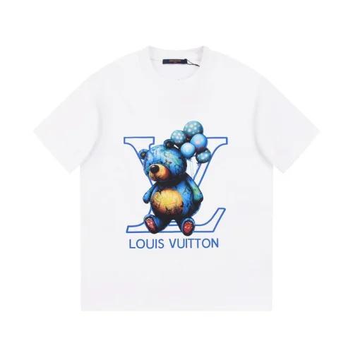 Футболка Louis Vuitton Blue Bear With Balloons "White"