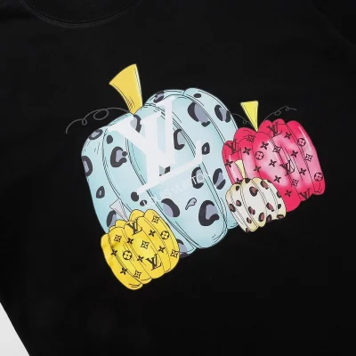Футболка Louis Vuitton With Colored Pumpkin Print "Black" фото № 4