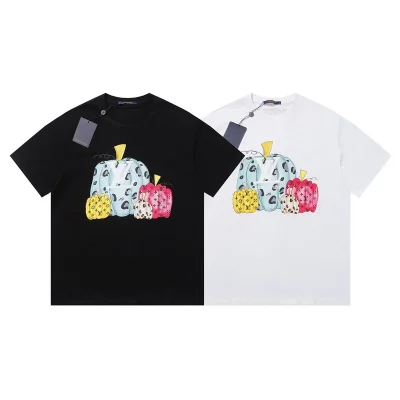 Футболка Louis Vuitton With Colored Pumpkin Print "Black" фото № 7