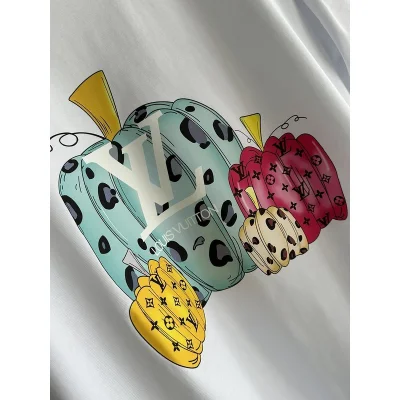 Футболка Louis Vuitton Pumpkin Of Different Shapes And Types "White" фото № 2