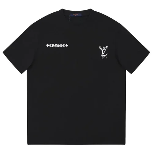 Футболка Louis Vuitton X Chrome Hearts With An Inscription And Logo "Black"