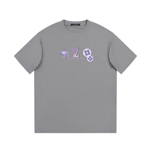 Футболка Louis Vuitton With Purple Emblems "Gray"