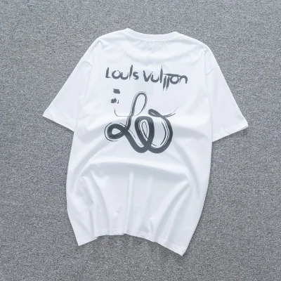 Футболка Louis Vuitton With Curly Logo "White" фото № 2