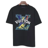 Футболка Louis Vuitton Inscription On Multicolor Logo Symbols "Black"