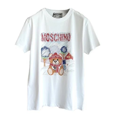Футболка Moschino Teddy Bear On Vacation Print "White"