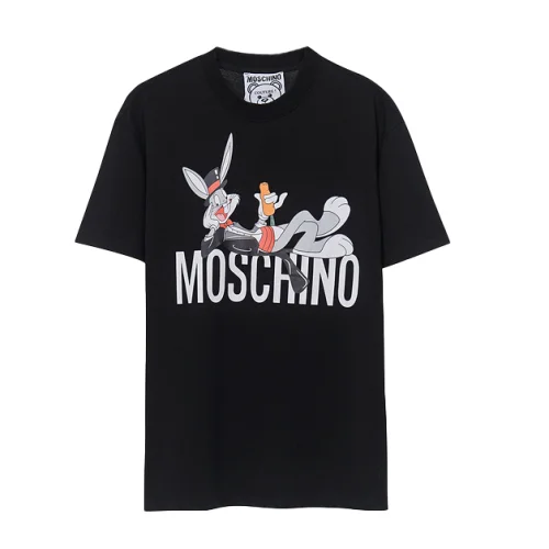 Футболка Moschino Rabbit With Carrot On The Logo "Black"