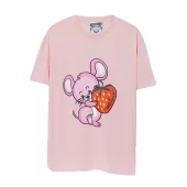 Футболка Moschino Mouse With Strawberries "Pink"