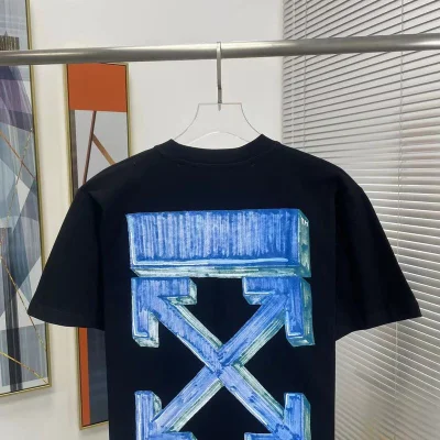 Футболка Off White Blue Volumed Logo "Black" фото № 2 Футболка Off White Blue Volumed Logo "Black" фото № 2