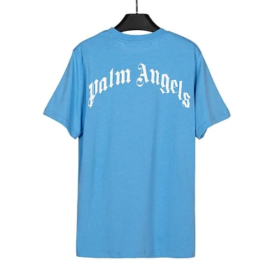 Футболка Palm Angels Print With A Plush Toy And Logo "Blue" фото № 2