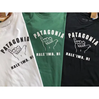 Футболка Patagonia Fingers Gesture Front Print "Green" фото № 2