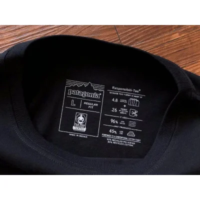 Футболка Patagonia Fish With Trident Back Print "Black" фото № 3