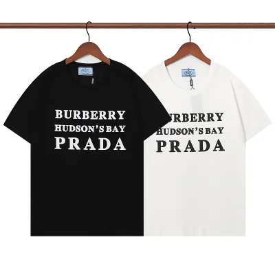 Футболка Prada Logo Burberry Hudson Bay "White" фото № 2