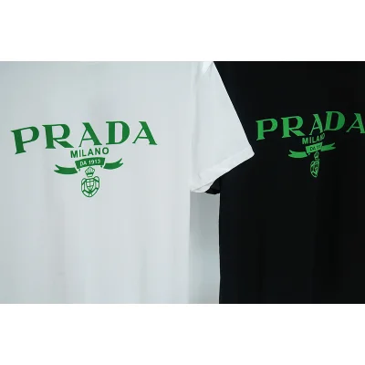 Футболка Prada With Big Green Logo "White" фото № 3
