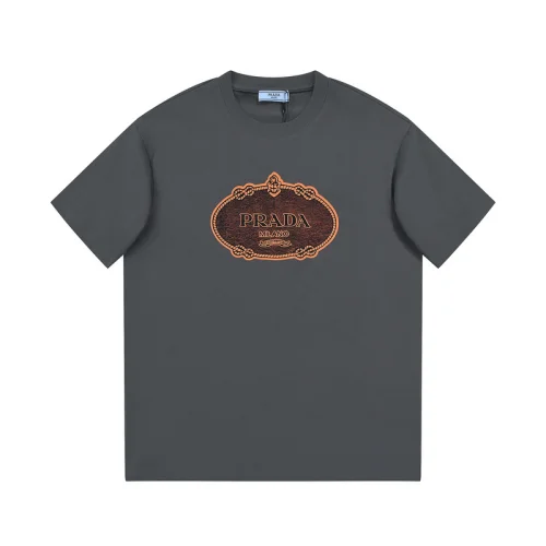 Футболка Prada With A Coat Of Arms "Gray"
