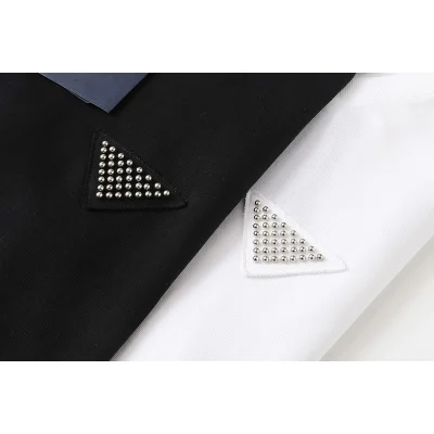 Футболка Prada Logo Made Of Beads "White" фото № 5