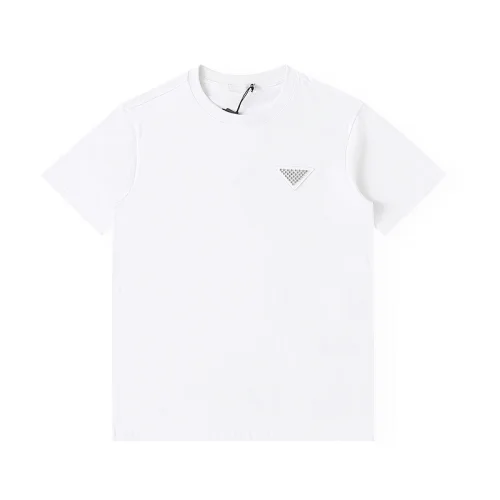 Футболка Prada Logo Made Of Beads "White"