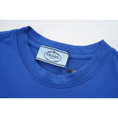 Футболка Prada With The Brand Logo Pressed Out "Blue" фото № 3