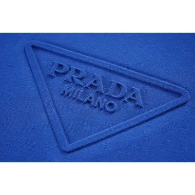 Футболка Prada With The Brand Logo Pressed Out "Blue" фото № 4