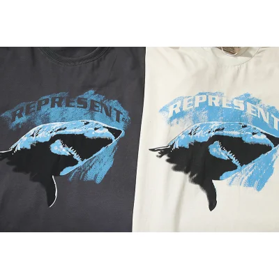 Футболка Represent Shark Print "Cream" фото № 5